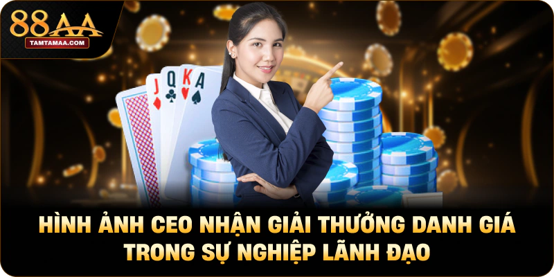 Hình ảnh CEO nhận giải thưởng danh giá trong sự nghiệp lãnh đạo